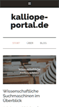 Mobile Screenshot of kalliope-portal.de